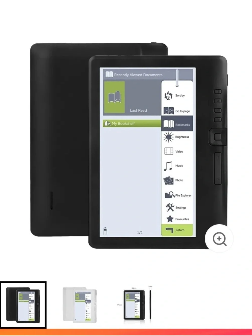E-book Reader Tablet - Black Brand New never used